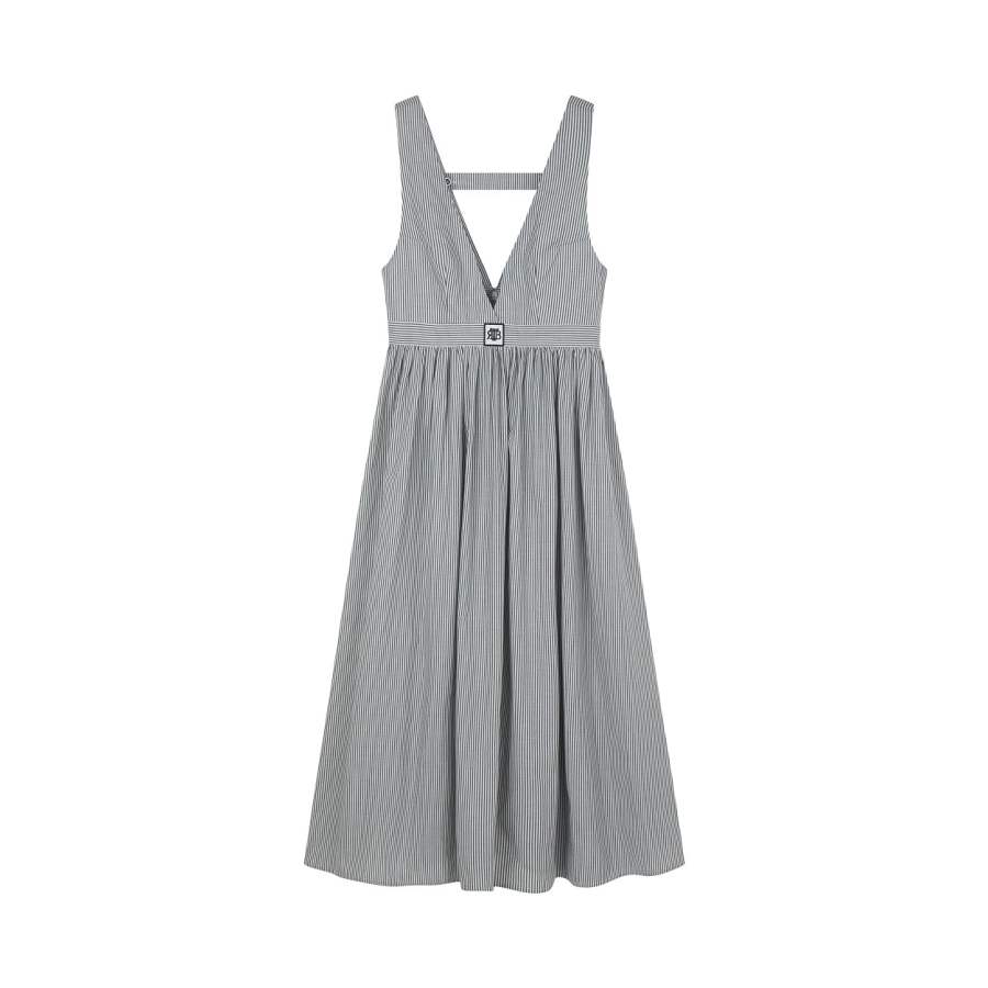 Teenie Weenie Slip Dresses Women's Blue V Neck Moderate Short