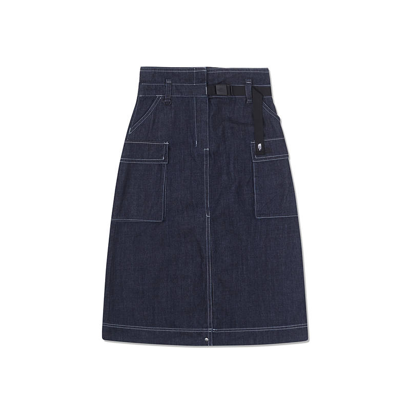 THE NORTH FACE Urban Exploration Denim Long Skirt Women's Navy Blue
