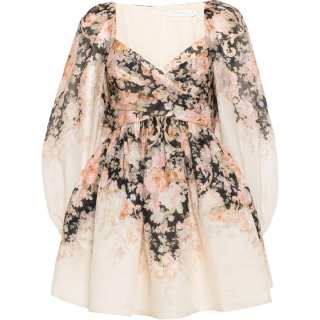 Zimmermann SS24 Long Sleeved Dress Women's Beige