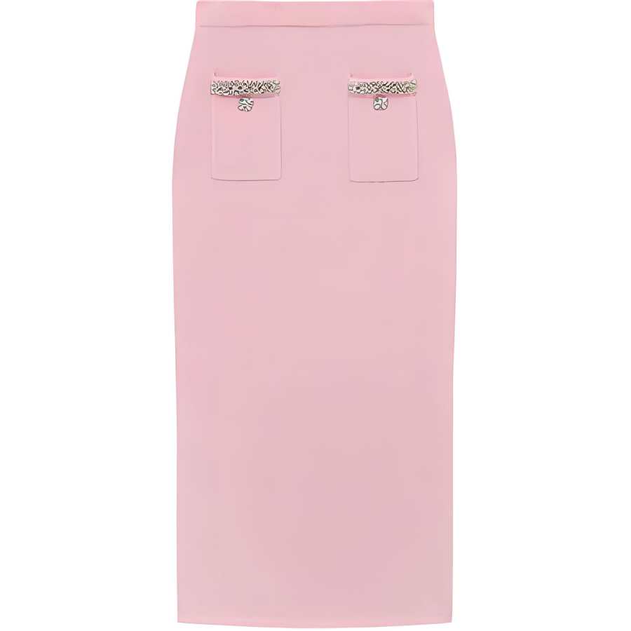 Self-portrait Self portrait Knit Long Skirt Women's Pink