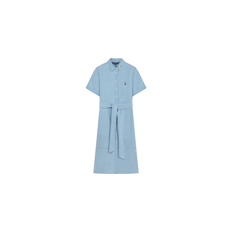 Teenie Weenie Short Sleeved Dress Women's Light Blue