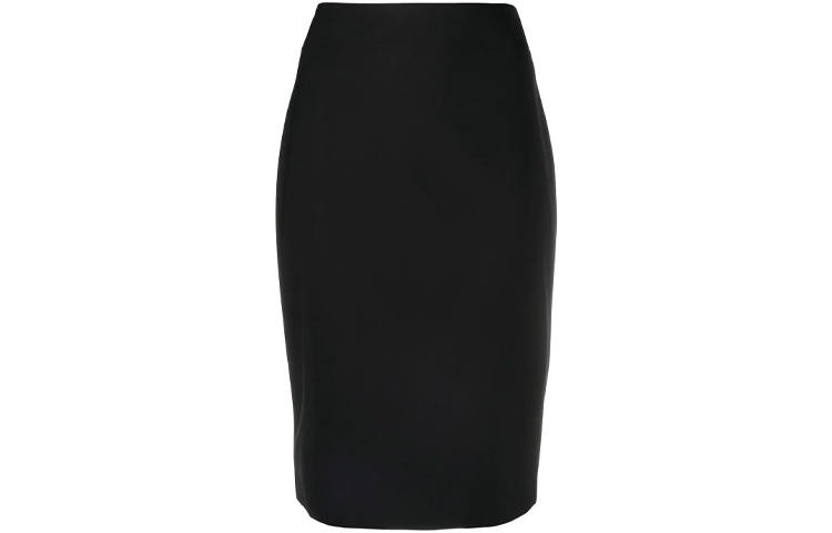 THEORY Casual Long Skirts Women's Black Moderate Bodycon Skirt