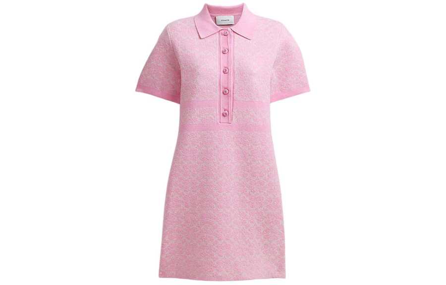 COACH SS24 Short Sleeved Dress Women's Pink
