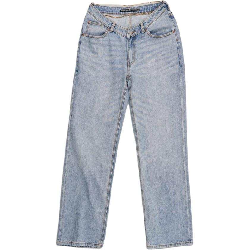 Alexander Wang Chain Embellished Straight Leg Jeans