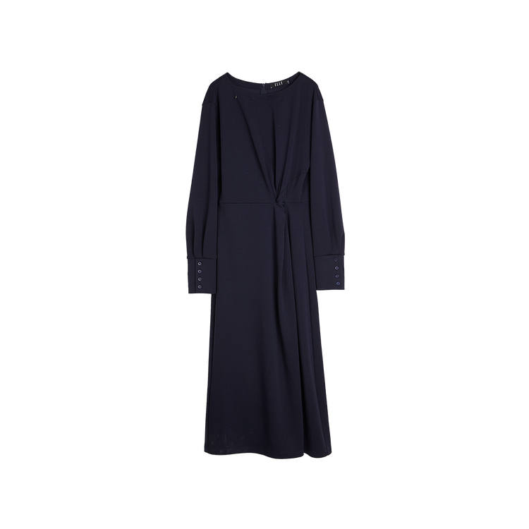 ELLE Long Sleeved Dress Women's Navy Blue