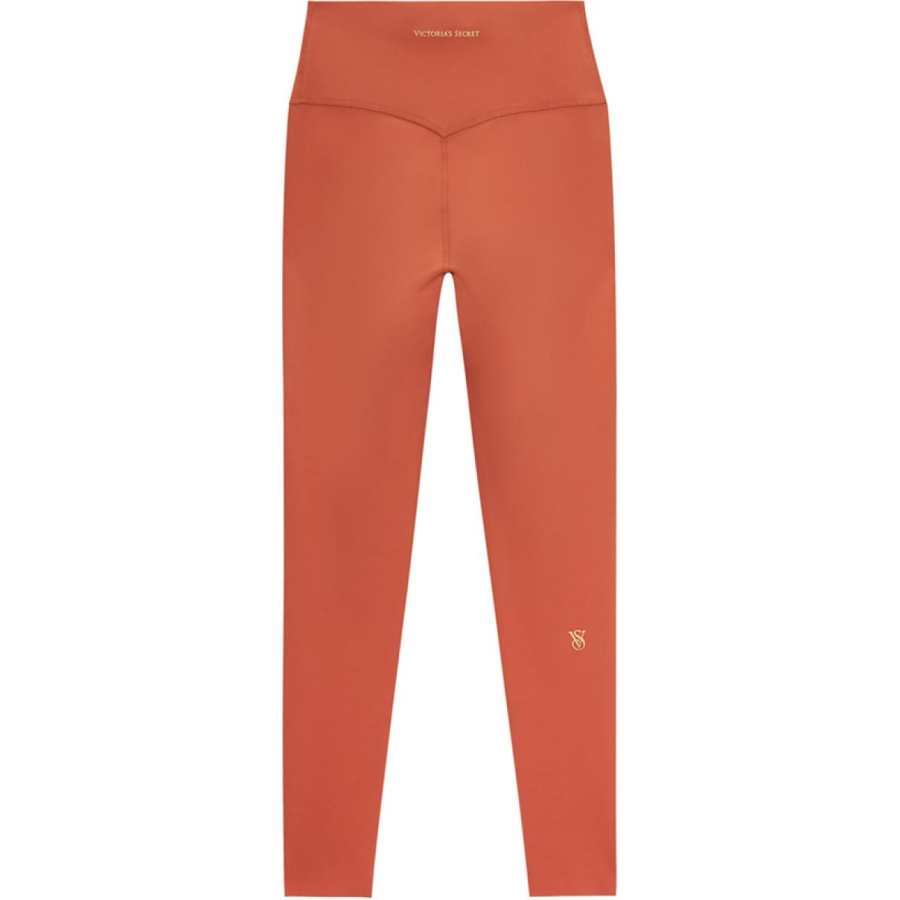 Victoria's Secret VS Sport Letter Logo Print Thickened And Fleece Lined Leggings Women's Peach Pink