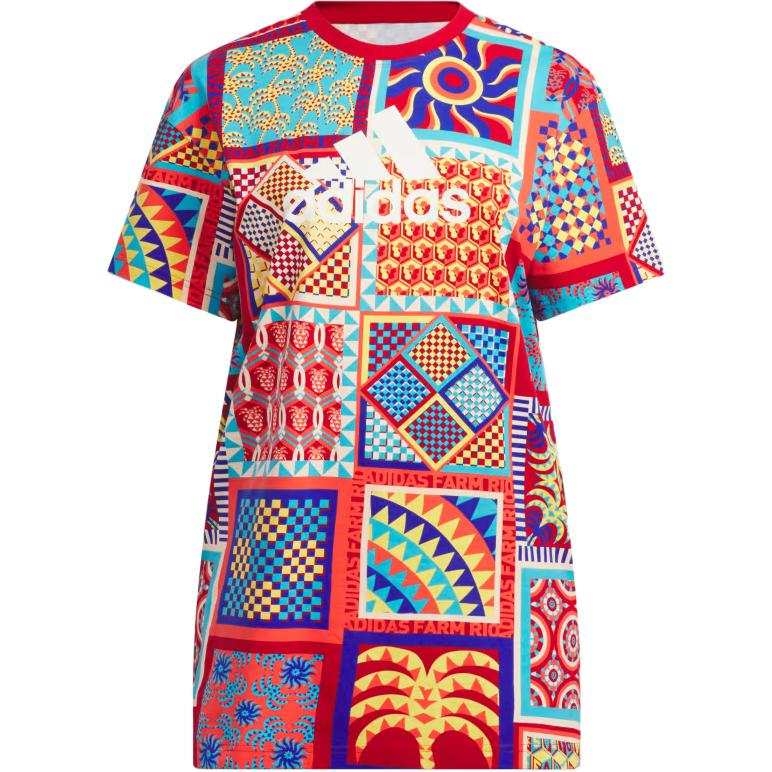 Adidas Adidas x FARM RIO Slim Dress Short Sleeved Dress Women's Multicolor