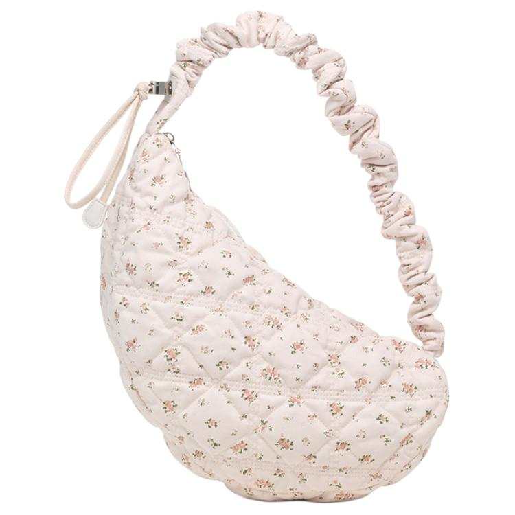 CARLYN Floral Print Cotton Crossbody Bag, Shoulder Bag Women's Pink/Blue