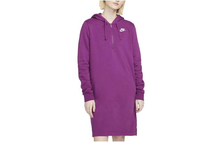 Nike Nike Long Sleeved Dresses Women's Purple Hooded Moderate Mid Length
