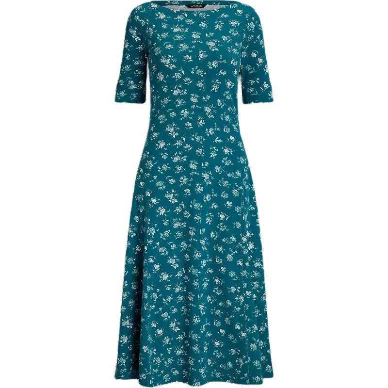 LAUREN RALPH LAUREN SS24 Short Sleeved Dress Women's Indigo