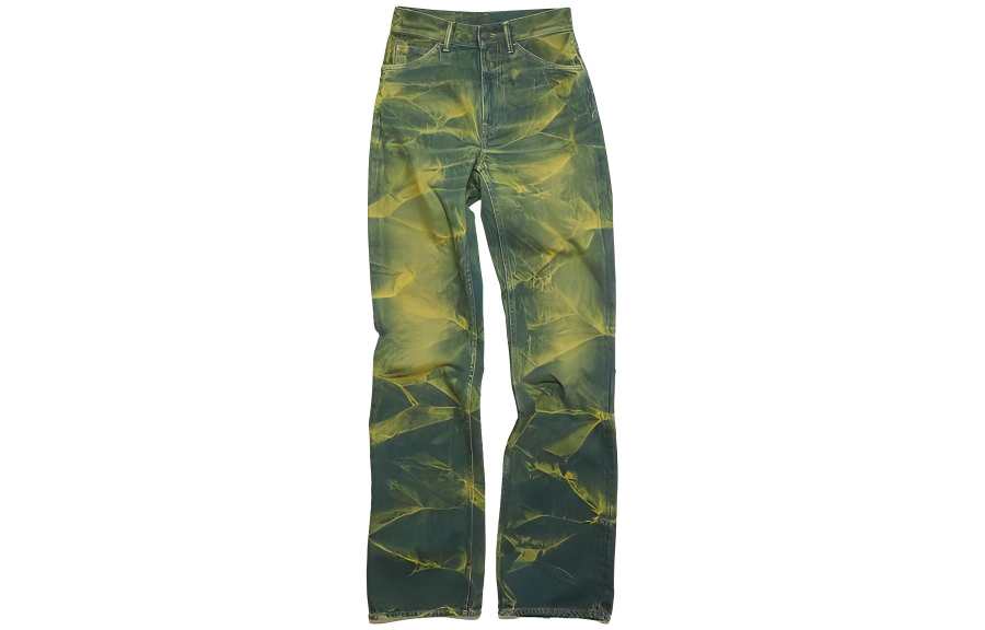 Acne Studios Acne Studios Regular Fit Jeans 1977 Yellow/Blue