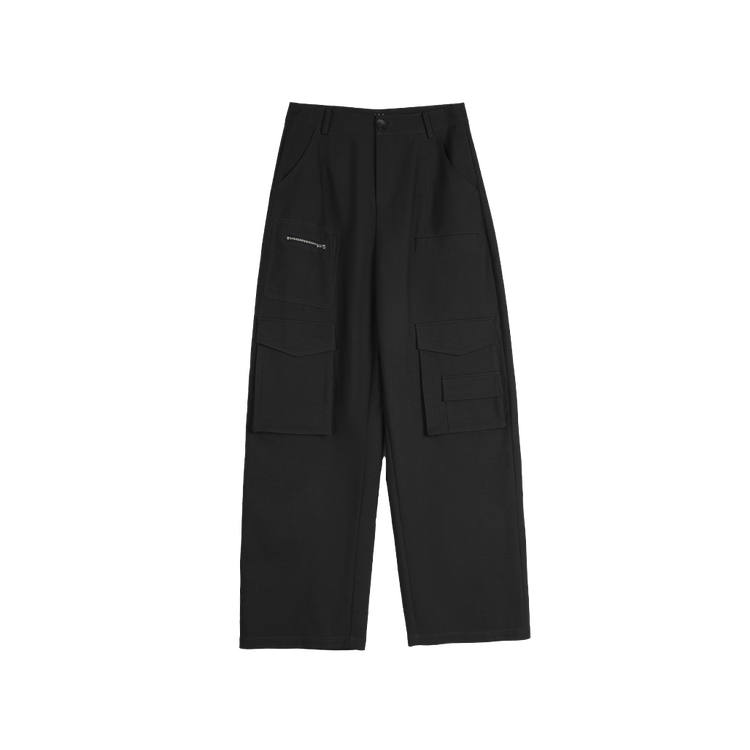 ELLE Cargo Pants Women's Black Moderate Cargo Pants