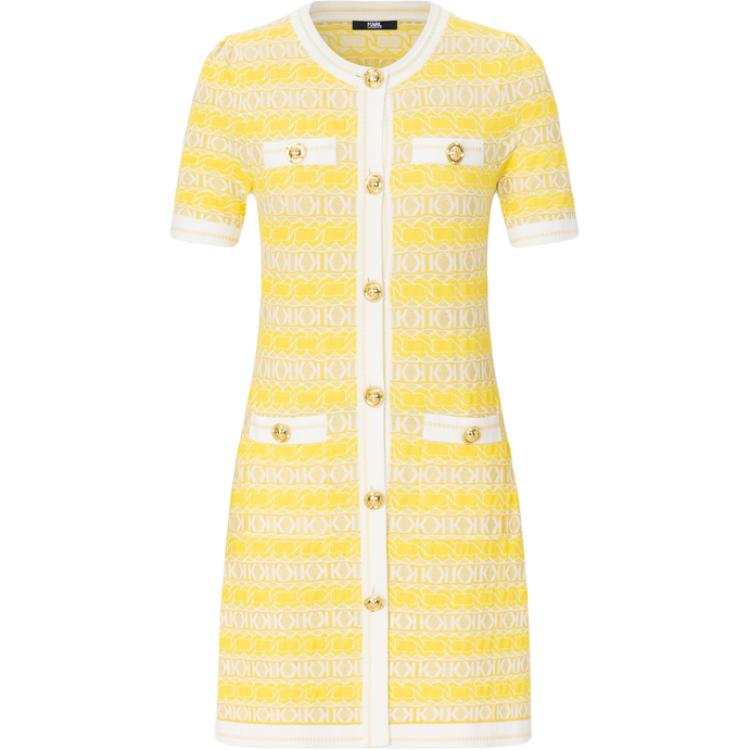 KARL LAGERFELD / Karl Lagerfeld Jeans Short Sleeved Dress Women's Yellow