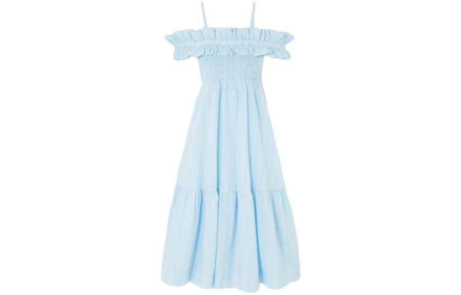 GANNI Sleeveless Dress Women's Blue