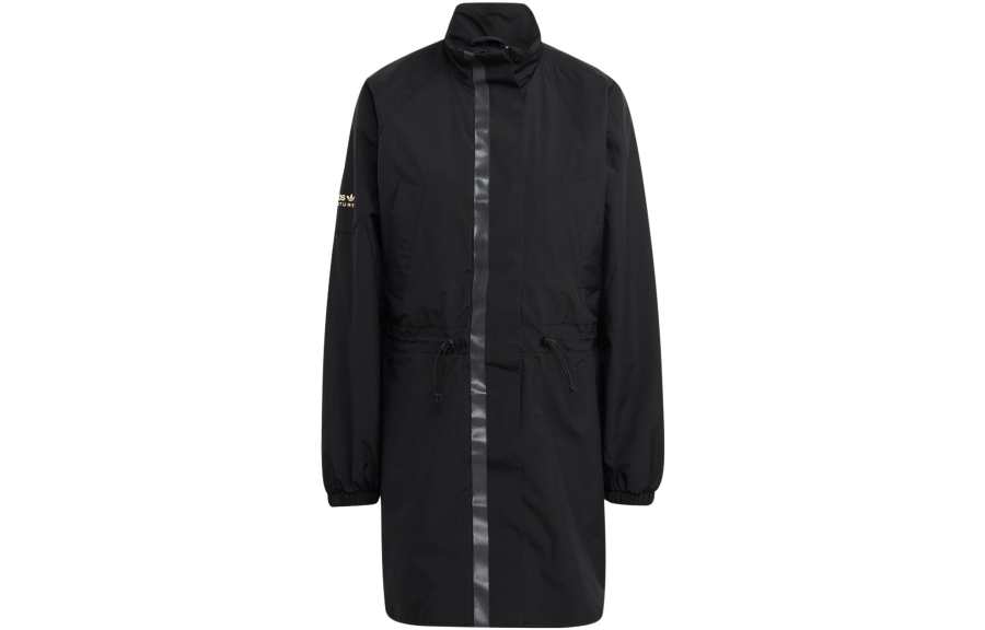 Adidas Originals Long Sleeved Dresses Women's Black Stand Collar Moderate Mid Length