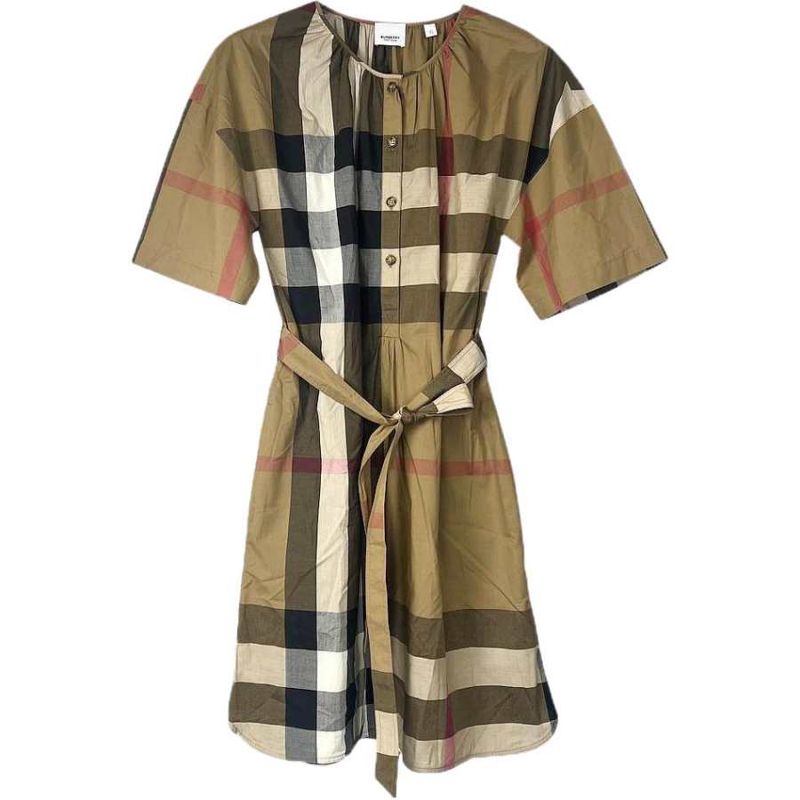 Burberry SS25 Short Sleeved Dress Women's Brown