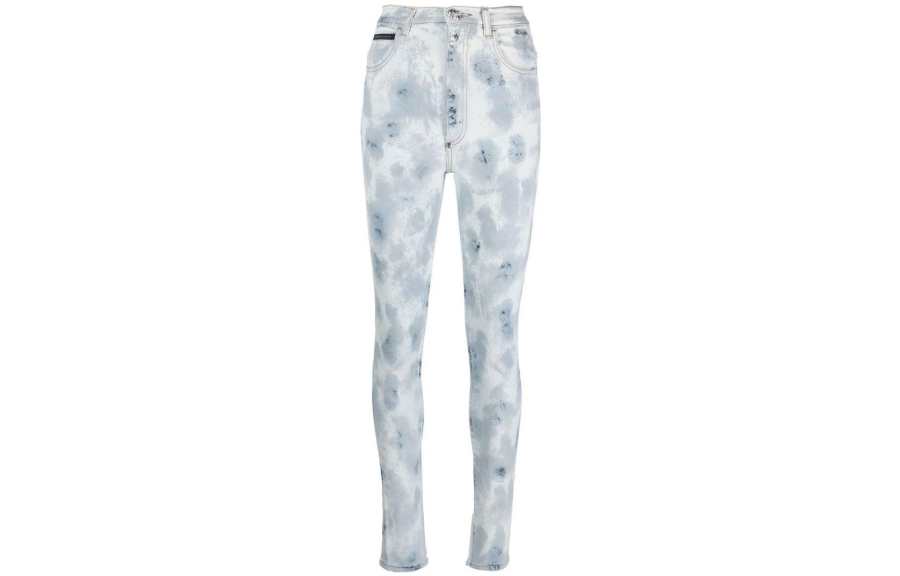 Philipp Plein high-waisted tie-dye jeggings