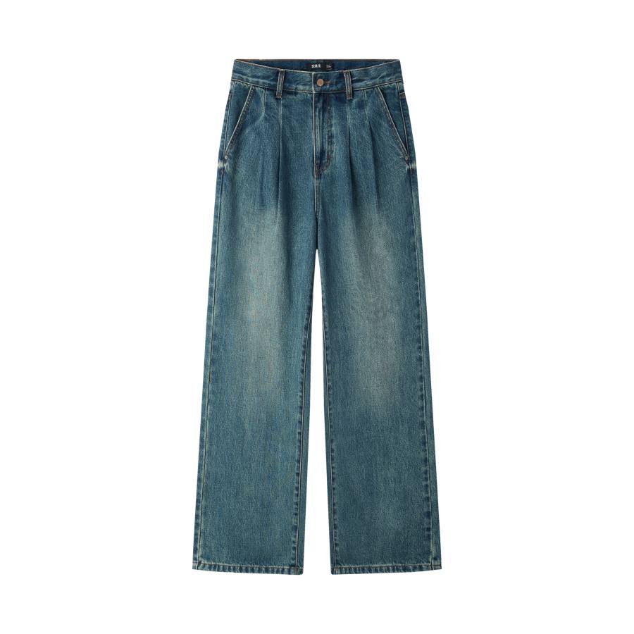 Semir Jeans Women's Denim Yellow Mud 80325 Moderate Wide Leg Pants