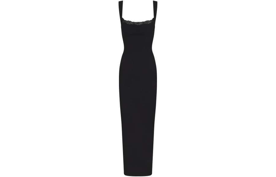 Skims SOFT LOUNGE LACE LONG DRESS With BRALETTE Slip Dress Women's
