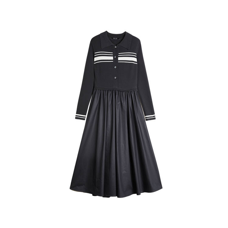ELLE Long Sleeved Dress Women's Dark Gray