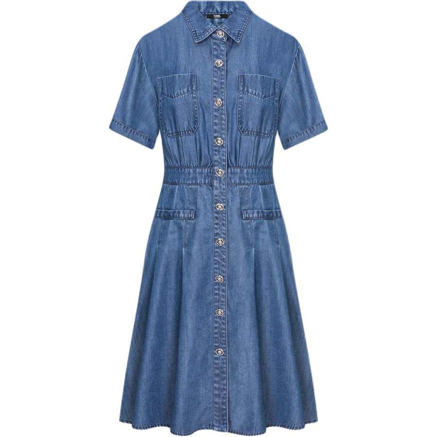 KARL LAGERFELD / Karl Lagerfeld Jeans Short Sleeved Dress Women's Blue