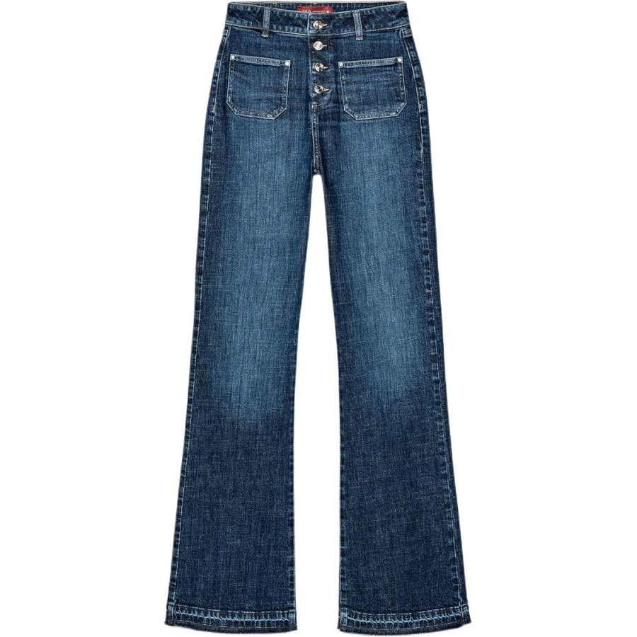 ZARA Jeans Women's Blue Moderate Straight Fit Pants