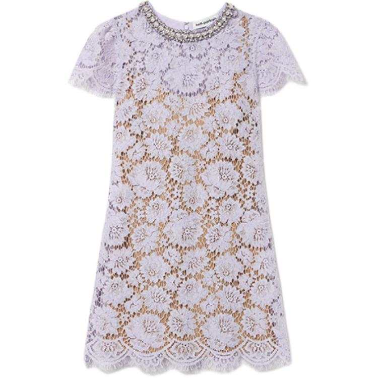 Self-portrait Self portrait Short Sleeved Dress Women's Lilac