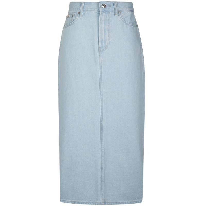 CALVIN KLEIN SS25 Denim Long Skirt Women's Denim Light Blue