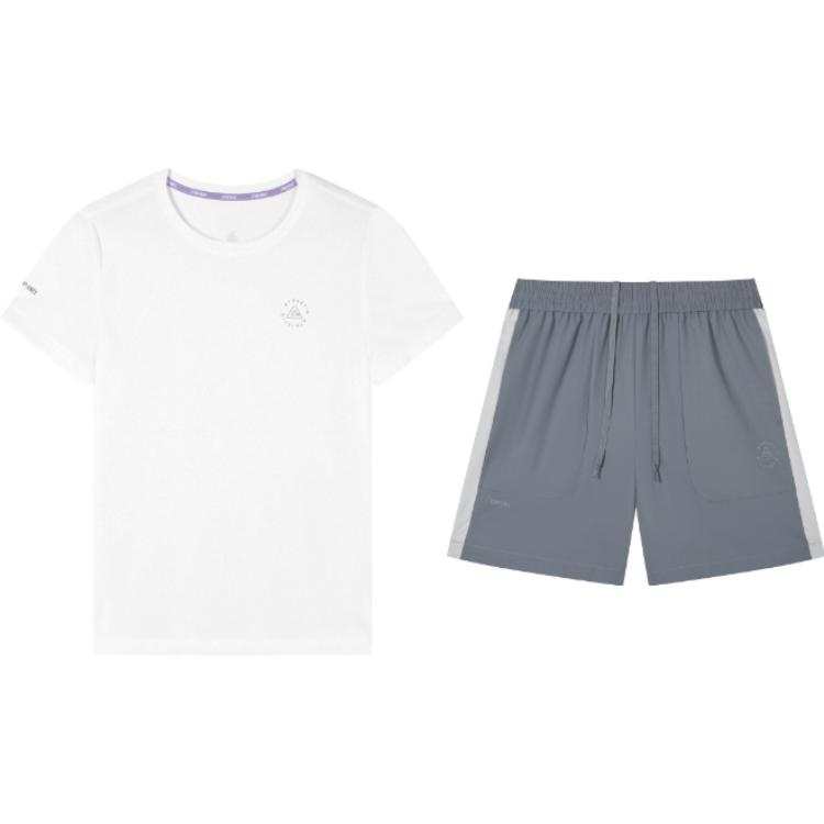 PEAK PEAK Casual Suit Women's White Gray