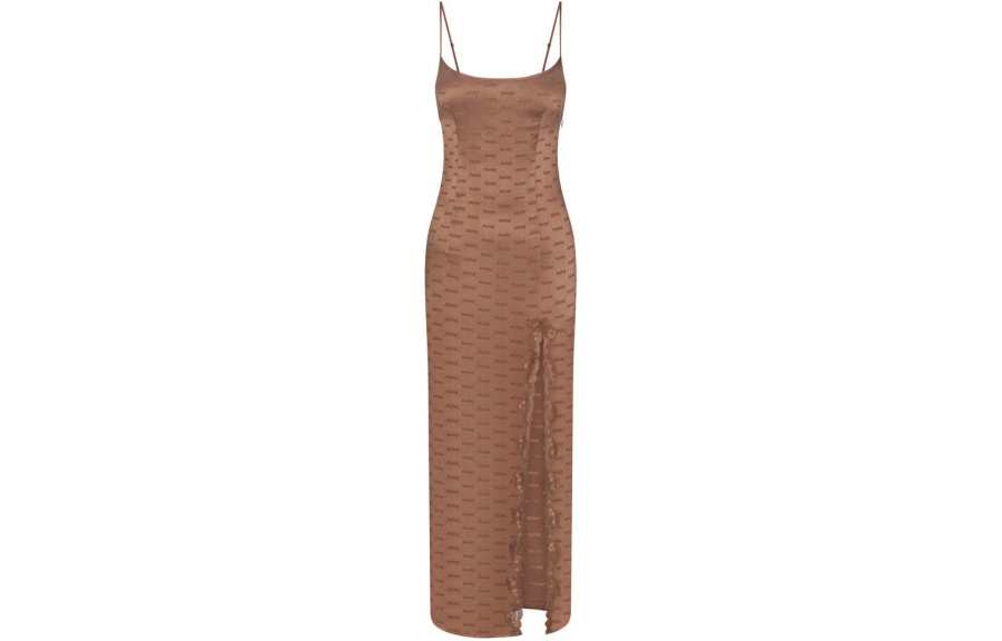 Skims JACQUARD LACE LONG DRESS Slip Dress Women's Jasper/Jasper