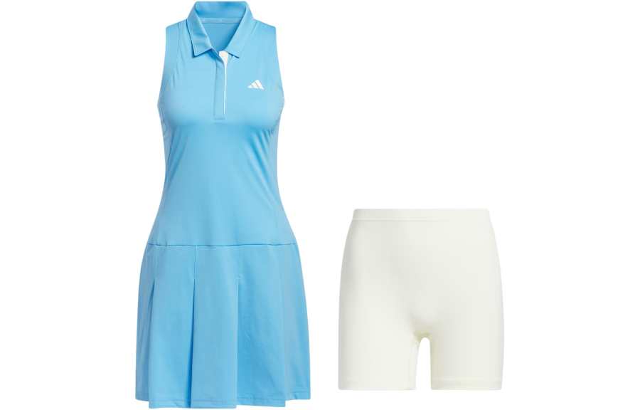 Adidas Adidas Ultimate365 Tour Pleated Dress Sleeveless Dress Women's Sky Blue