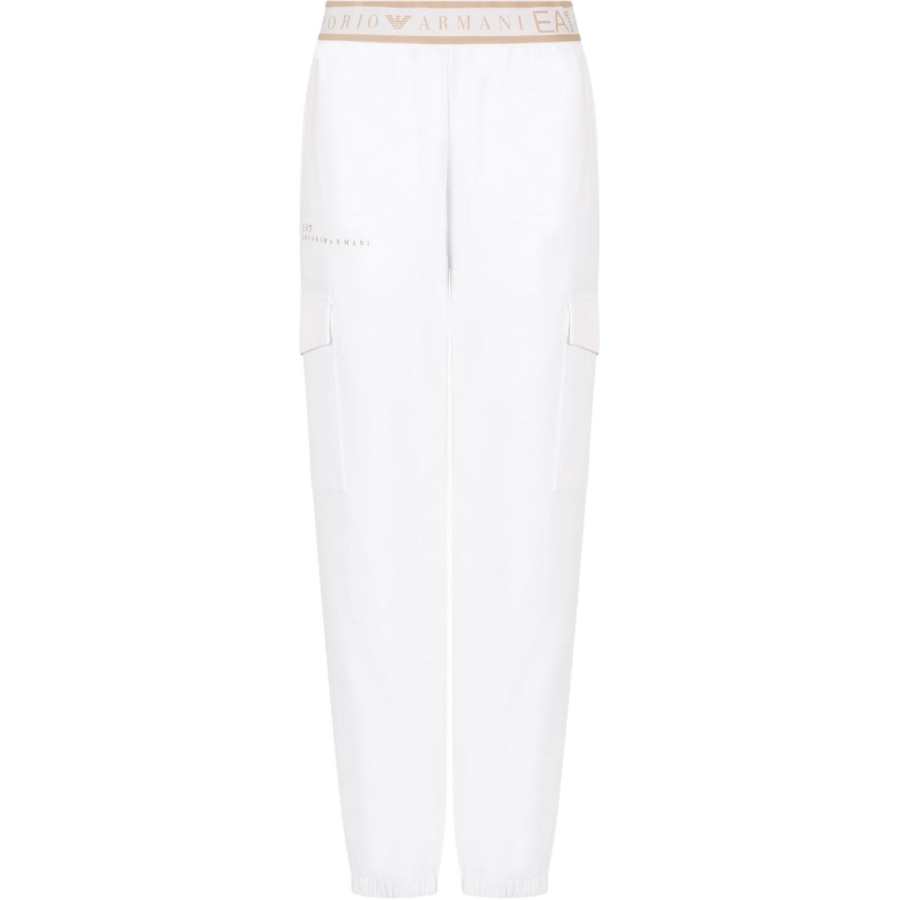 EMPORIO ARMANI EA7 Knitted Sweatpants Women's White