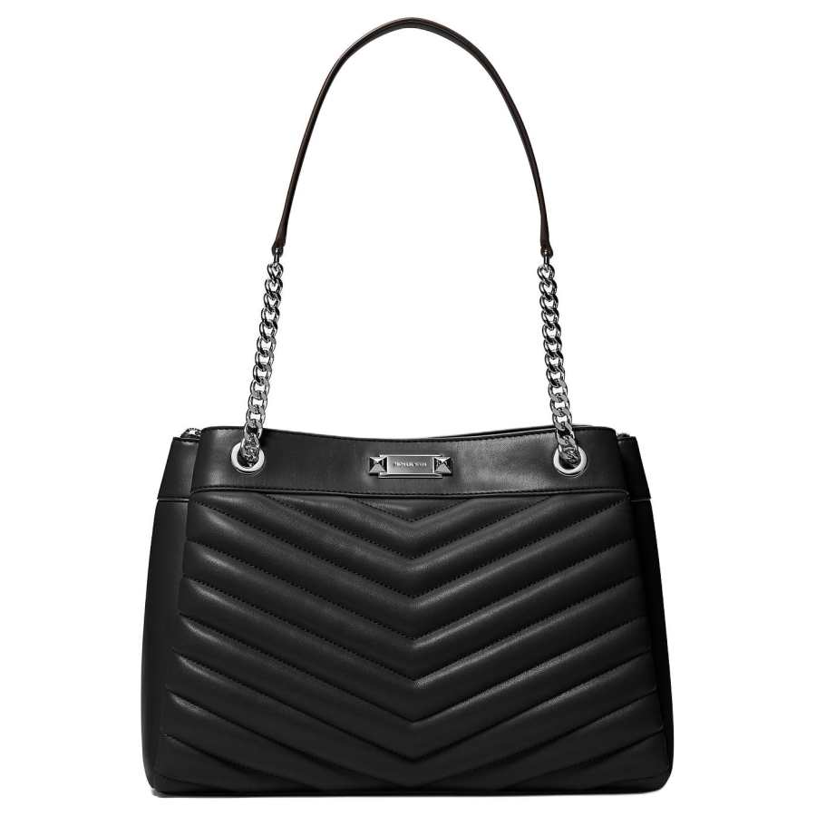 MICHAEL KORS Whitney Pu Tote Bag, Shopping Bag, Handbag, Shoulder Bag Medium Women's Black