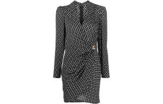 Elisabetta Franchi Long Sleeved Dresses Women's Multicolor V Neck Moderate Short