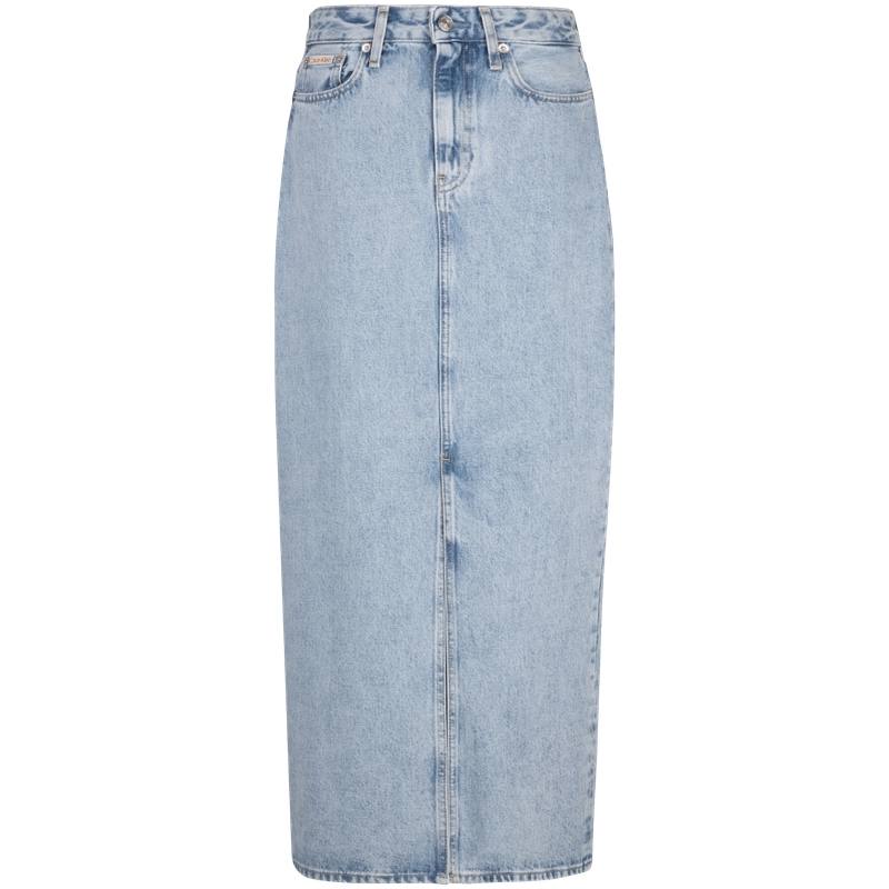CALVIN KLEIN Denim Long Skirt Women's