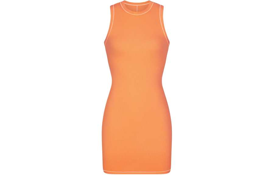Skims COTTON RIB TANK DRESS Sleeveless Dress Women's Apricot/Apricot