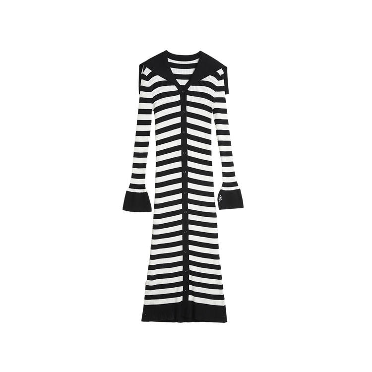 ELLE Long Sleeved Dress Women's Black White