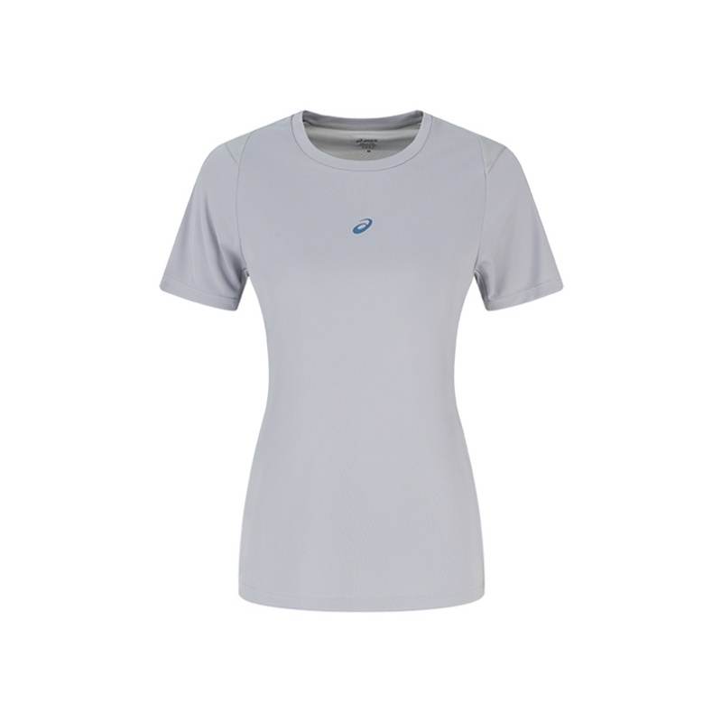 ASICS T Shirts Women's Gray Crew Neck Moderate Other
