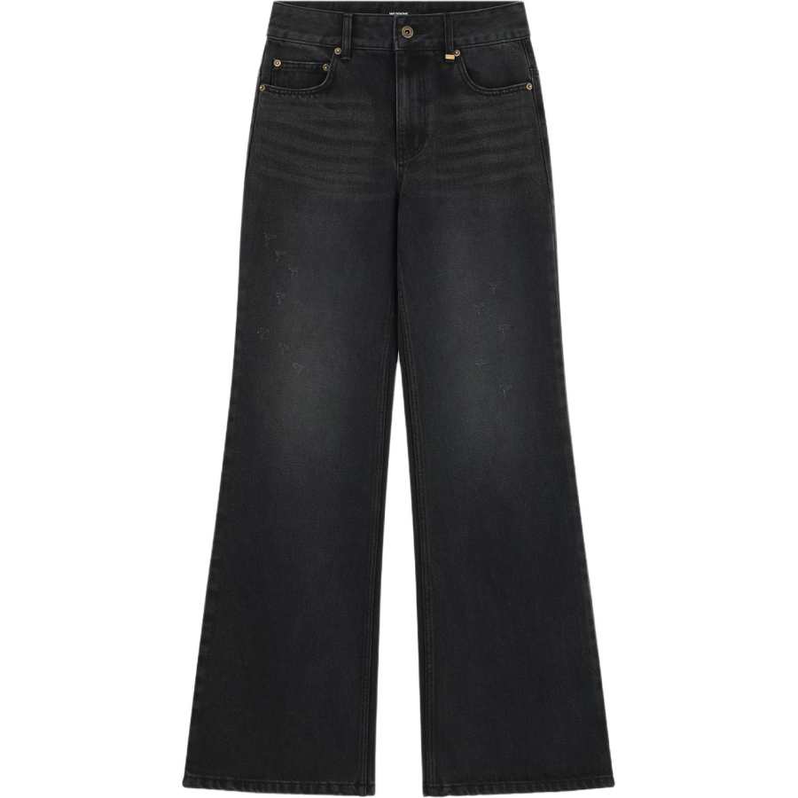 WE11DONE Jeans Women's Black Moderate Straight Fit Pants
