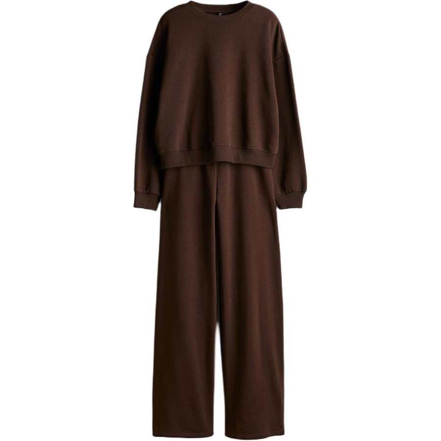 H&M Sweatshirt Set Women's Dark Brown