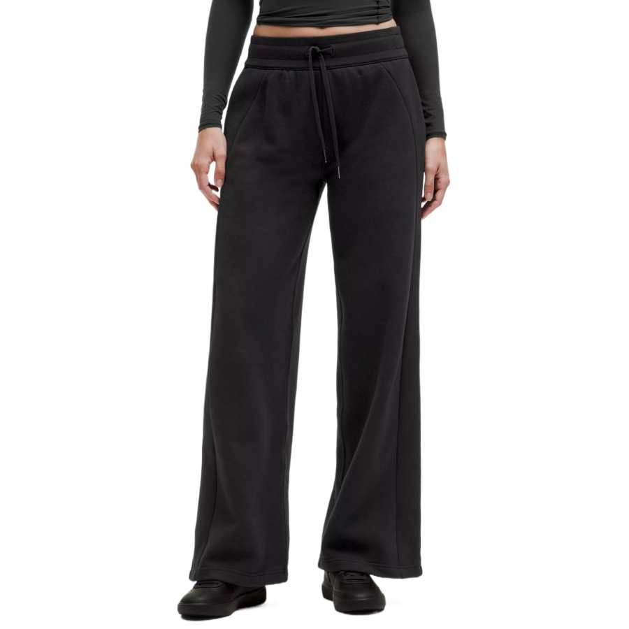 Lululemon Scuba Series Mid Rise Wide Leg Pant Short Knitted Sweatpants 28' Women's