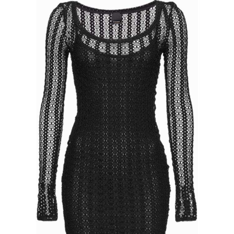 PINKO SS24 Long Sleeved Dress Women's Black