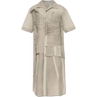 Maison Margiela Short Sleeved Dress Women's Light Umber