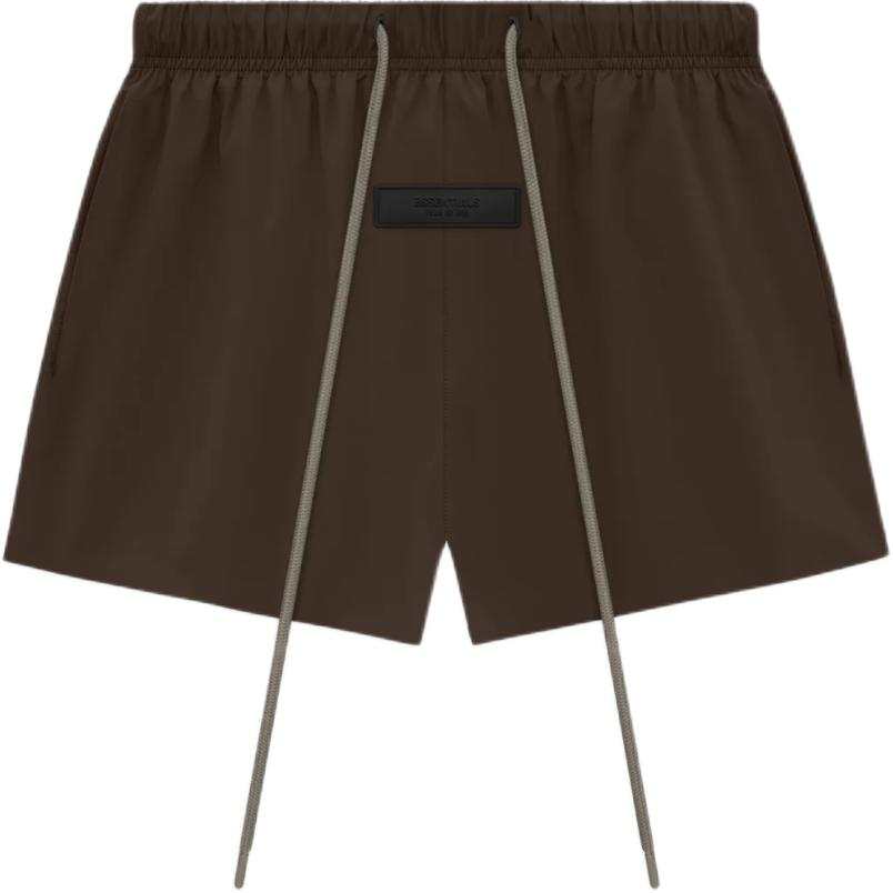 Fear Of God Essentials 2024 Summer Collection SS24 WOMENS NYLON RUNNING SHORT Wood Casual Shorts Women's
