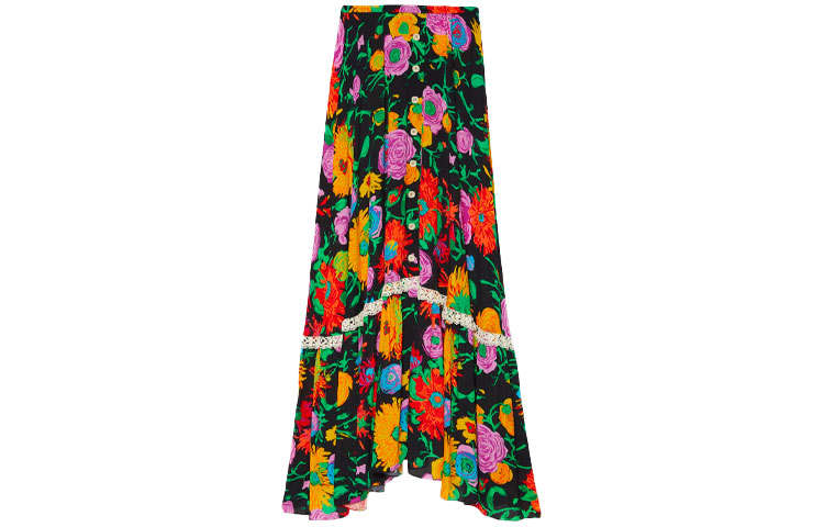 GUCCI X Ken Scott Floral Printed Skirt