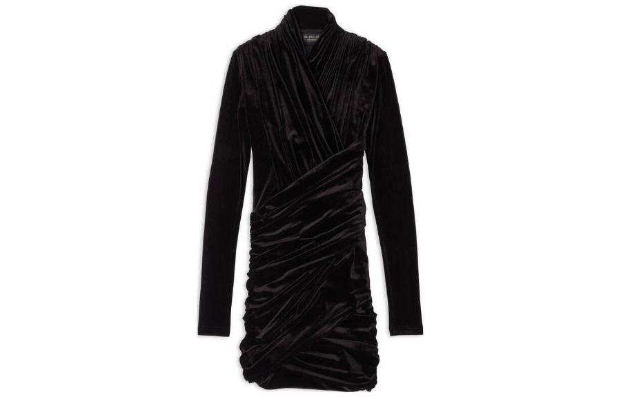 Balenciaga SS23 Long Sleeved Dress Women's Black