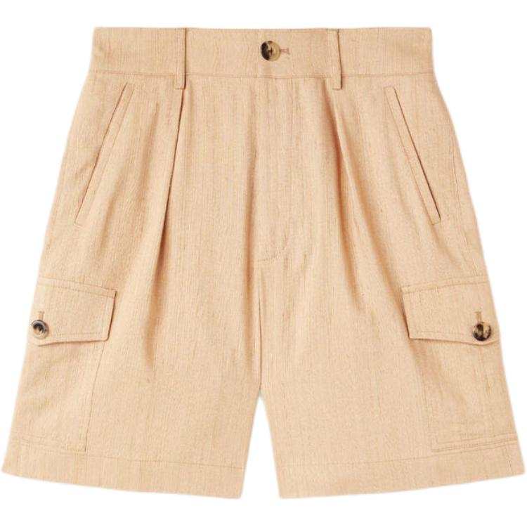 Loro Piana SS24 Casual Shorts Women's Ginsengs Light Yellow