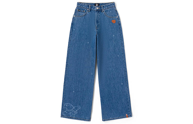 Lee Jeans Women's Light Blue Moderate Wide Leg Pants