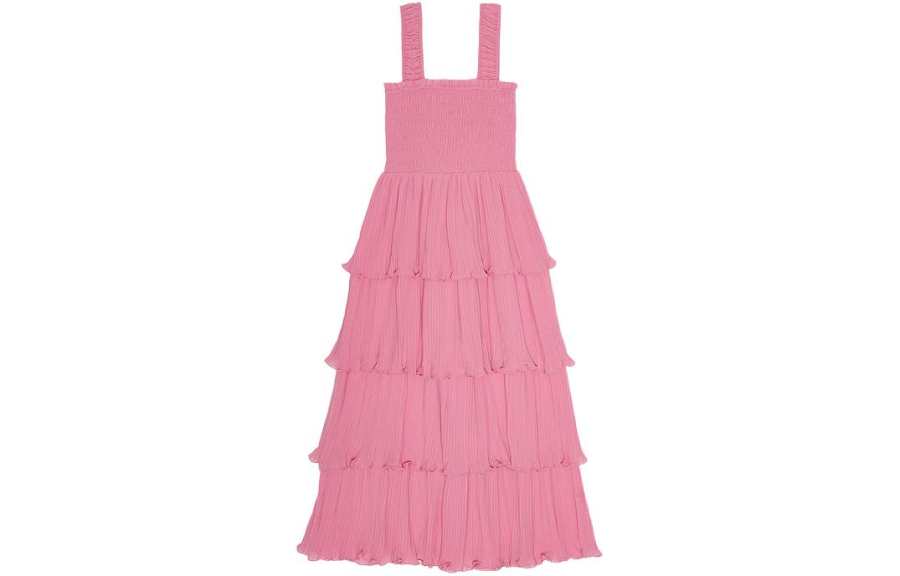 GANNI SS24 Slip Dress Women's Orchid Smoke Pink