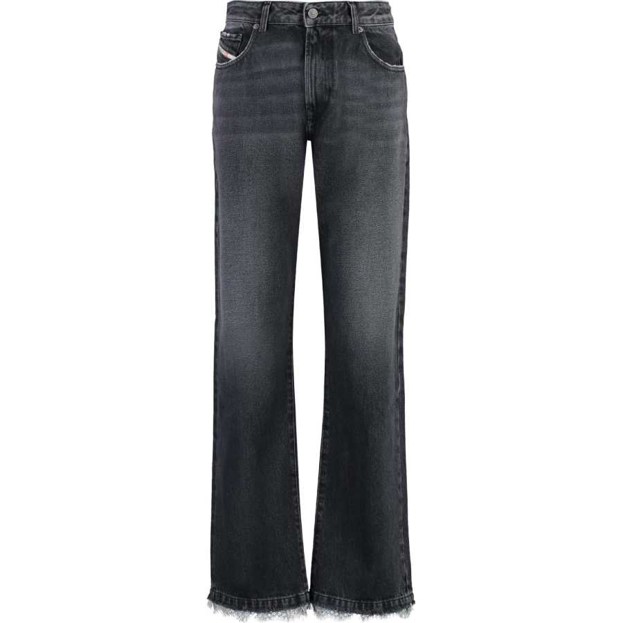 DIESEL High Waist Lace-Trim Jeans
